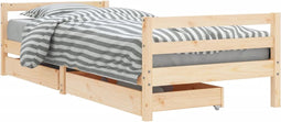 vidaXL - Kinderbedframe - met - lades - 80x200 - cm - massief - grenenhout