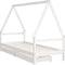 vidaXL - Kinderbedframe - met - lades - 80x200 - cm - massief - grenenhout - wit