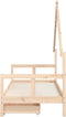 vidaXL - Kinderbedframe - met - lades - 80x200 - cm - massief - grenenhout