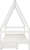 vidaXL - Kinderbedframe - met - lades - 80x200 - cm - massief - grenenhout - wit