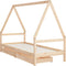 vidaXL - Kinderbedframe - met - lades - 80x200 - cm - massief - grenenhout