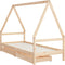 vidaXL - Kinderbedframe - met - lades - 90x190 - cm - massief - grenenhout