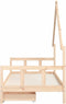 vidaXL - Kinderbedframe - met - lades - 90x190 - cm - massief - grenenhout