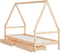 vidaXL - Kinderbedframe - met - lades - 90x190 - cm - massief - grenenhout