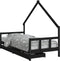 vidaXL - Kinderbedframe - met - lades - 90x200 - cm - massief - grenenhout - zwart