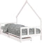 vidaXL - Kinderbedframe - met - lades - 90x200 - cm - massief - grenenhout - wit
