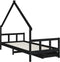 vidaXL - Kinderbedframe - met - lades - 90x200 - cm - massief - grenenhout - zwart