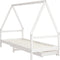 vidaXL - Kinderbedframe - met - lades - 90x200 - cm - massief - grenenhout - wit