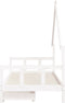 vidaXL - Kinderbedframe - met - lades - 90x200 - cm - massief - grenenhout - wit