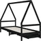 vidaXL - Kinderbedframe - met - lades - 90x200 - cm - massief - grenenhout - zwart