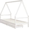 vidaXL - Kinderbedframe - met - lades - 90x200 - cm - massief - grenenhout - wit