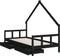 vidaXL - Kinderbedframe - met - lades - 90x200 - cm - massief - grenenhout - zwart
