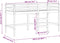 vidaXL - Kinderhoogslaper - met - ladder - 80x200 - cm - massief - grenenhout - zwart