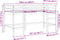 vidaXL - Kinderhoogslaper - met - ladder - 80x200 - cm - massief - grenenhout - bruin