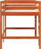 vidaXL - Kinderhoogslaper - met - ladder - 80x200 - cm - massief - grenenhout - bruin