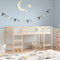 vidaXL - Kinderhoogslaper - met - ladder - 80x200 - cm - massief - grenenhout