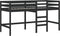 vidaXL - Kinderhoogslaper - met - ladder - 80x200 - cm - massief - grenenhout - zwart