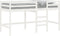 vidaXL - Kinderhoogslaper - met - ladder - 80x200 - cm - massief - grenenhout - wit