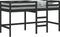 vidaXL - Kinderhoogslaper - met - ladder - 80x200 - cm - massief - grenenhout - zwart