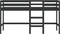 vidaXL - Kinderhoogslaper - met - ladder - 80x200 - cm - massief - grenenhout - zwart