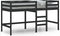 vidaXL - Kinderhoogslaper - met - ladder - 90x190 - cm - massief - grenenhout - zwart