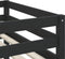 vidaXL - Kinderhoogslaper - met - ladder - 90x190 - cm - massief - grenenhout - zwart