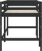 vidaXL - Kinderhoogslaper - met - ladder - 90x190 - cm - massief - grenenhout - zwart
