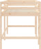 vidaXL - Kinderhoogslaper - met - ladder - 90x190 - cm - massief - grenenhout