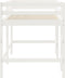 vidaXL - Kinderhoogslaper - met - ladder - 90x190 - cm - massief - grenenhout - wit