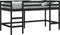 vidaXL - Kinderhoogslaper - met - ladder - 90x190 - cm - massief - grenenhout - zwart