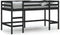 vidaXL - Kinderhoogslaper - met - ladder - 90x190 - cm - massief - grenenhout - zwart