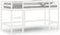 vidaXL - Kinderhoogslaper - met - ladder - 90x190 - cm - massief - grenenhout - wit