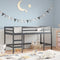vidaXL - Kinderhoogslaper - met - ladder - 90x190 - cm - massief - grenenhout - zwart
