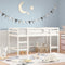 vidaXL - Kinderhoogslaper - met - ladder - 90x190 - cm - massief - grenenhout - wit