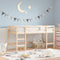 vidaXL - Kinderhoogslaper - met - ladder - 90x190 - cm - massief - grenenhout