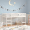 vidaXL - Kinderhoogslaper - met - ladder - 90x190 - cm - massief - grenenhout - wit