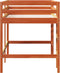 vidaXL - Kinderhoogslaper - met - ladder - 90x190 - cm - massief - grenenhout - bruin