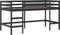 vidaXL - Kinderhoogslaper - met - ladder - 90x190 - cm - massief - grenenhout - zwart