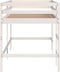 vidaXL - Kinderhoogslaper - met - ladder - 90x190 - cm - massief - grenenhout - wit