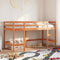 vidaXL - Kinderhoogslaper - met - ladder - 90x190 - cm - massief - grenenhout - bruin
