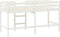 vidaXL - Kinderhoogslaper - met - ladder - 90x190 - cm - massief - grenenhout - wit