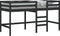 vidaXL - Kinderhoogslaper - met - ladder - 90x190 - cm - massief - grenenhout - zwart