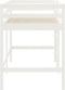 vidaXL - Kinderhoogslaper - met - ladder - 90x190 - cm - massief - grenenhout - wit