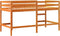 vidaXL - Kinderhoogslaper - met - ladder - 90x190 - cm - massief - grenenhout - bruin