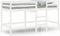 vidaXL - Kinderhoogslaper - met - ladder - 90x200 - cm - massief - grenenhout - wit