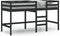 vidaXL - Kinderhoogslaper - met - ladder - 90x200 - cm - massief - grenenhout - zwart