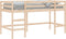 vidaXL - Kinderhoogslaper - met - ladder - 90x200 - cm - massief - grenenhout
