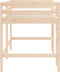 vidaXL - Kinderhoogslaper - met - ladder - 90x200 - cm - massief - grenenhout