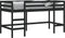 vidaXL - Kinderhoogslaper - met - ladder - 90x200 - cm - massief - grenenhout - zwart