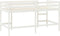 vidaXL - Kinderhoogslaper - met - ladder - 90x200 - cm - massief - grenenhout - wit